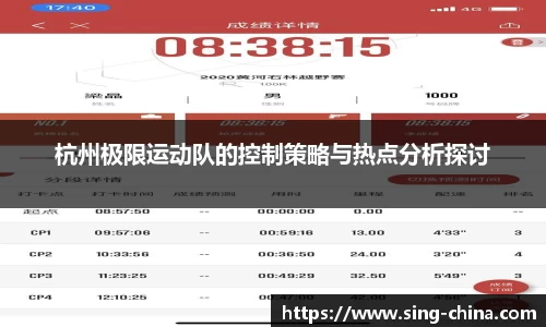 杭州极限运动队的控制策略与热点分析探讨